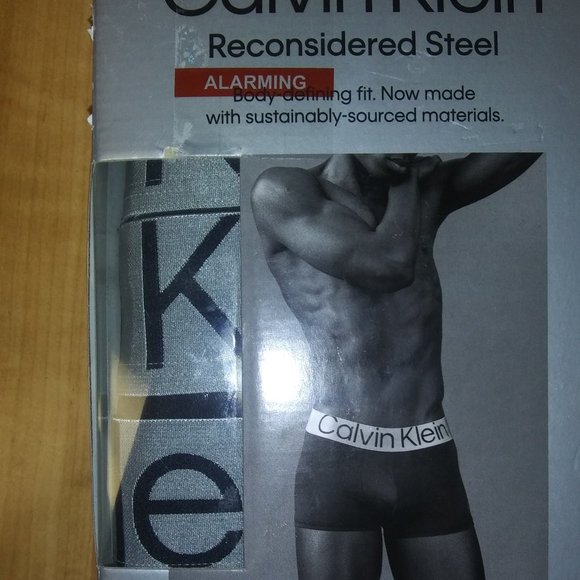 Calvin Klein Reconsidered Steel Boxer Trunks 3 Pairs - Picture 1 of 3